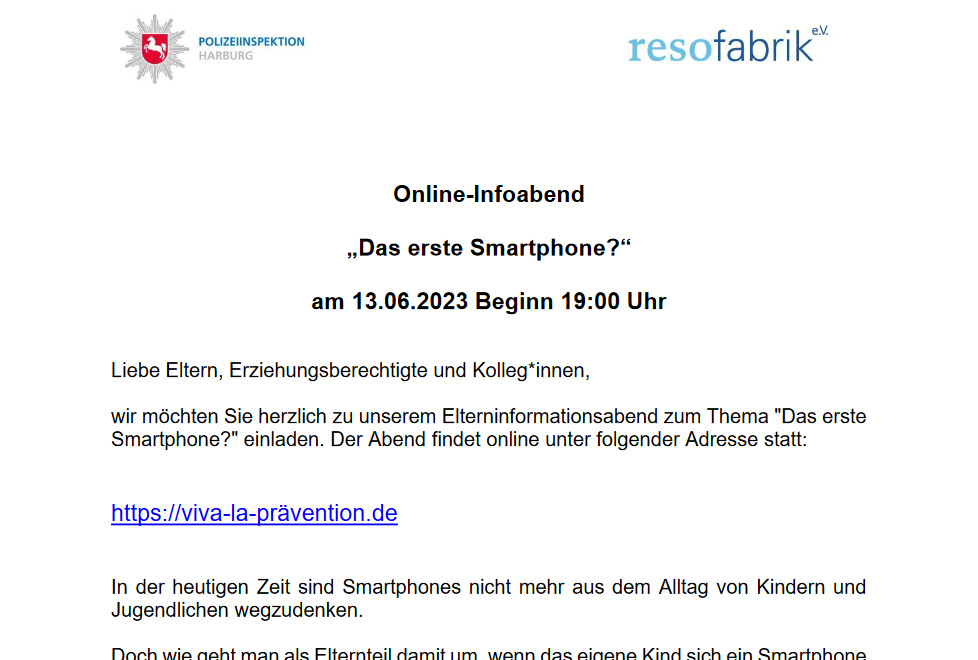 Online-Infoabend „Das erste Smartphone?“, 13.06.23, 19.00 Uhr